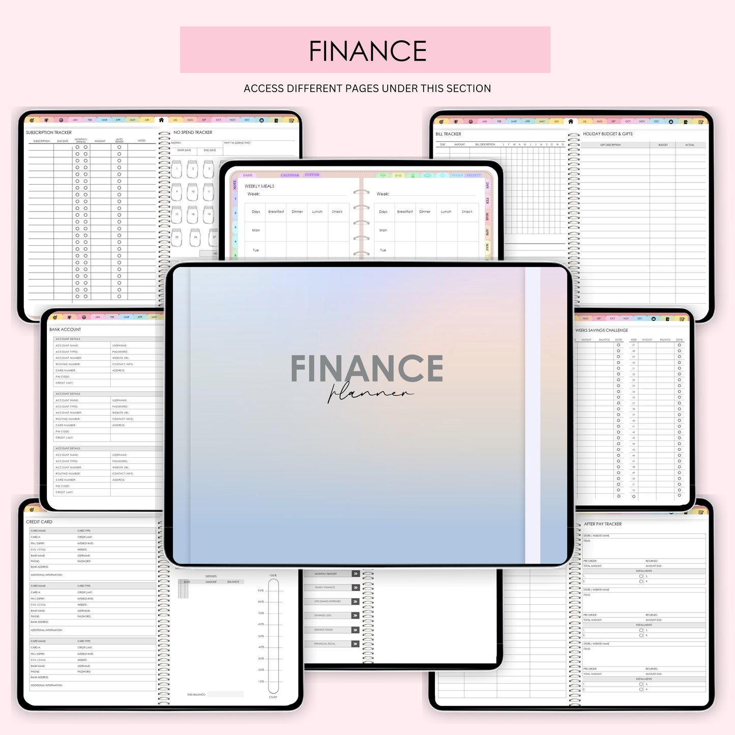 All-in-One Digital Planner | 2025 & 2026 | Pastel Landscape Layout with Bonus Sticker Pack – Productivity, Wellness, Finance & More