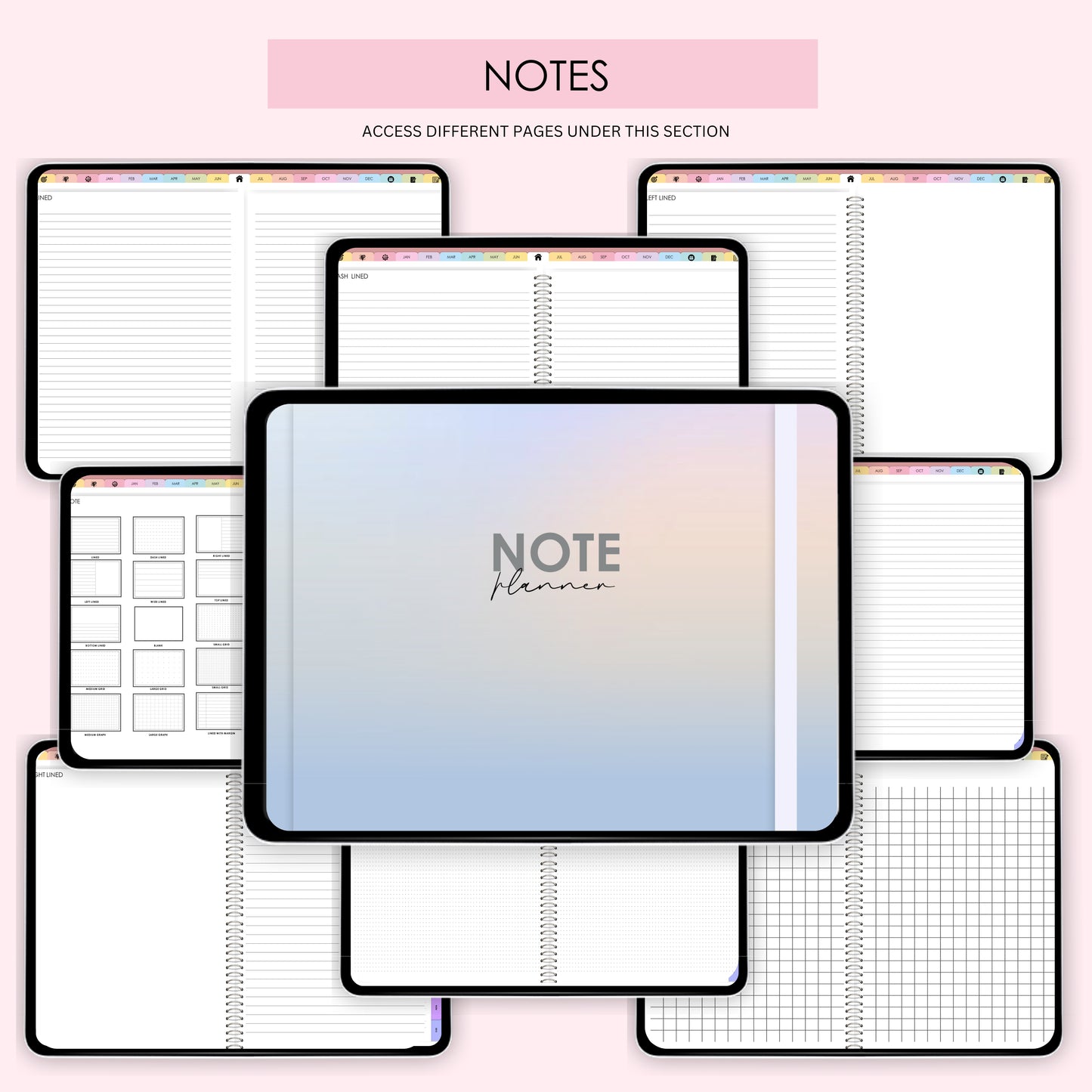 All-in-One Digital Planner | 2025 & 2026 | Pastel Landscape Layout with Bonus Sticker Pack – Productivity, Wellness, Finance & More